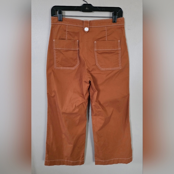 Maeve by Anthropologie Cropped Wide-Leg Carpenter Pant Size 6 - Picture 4 of 15